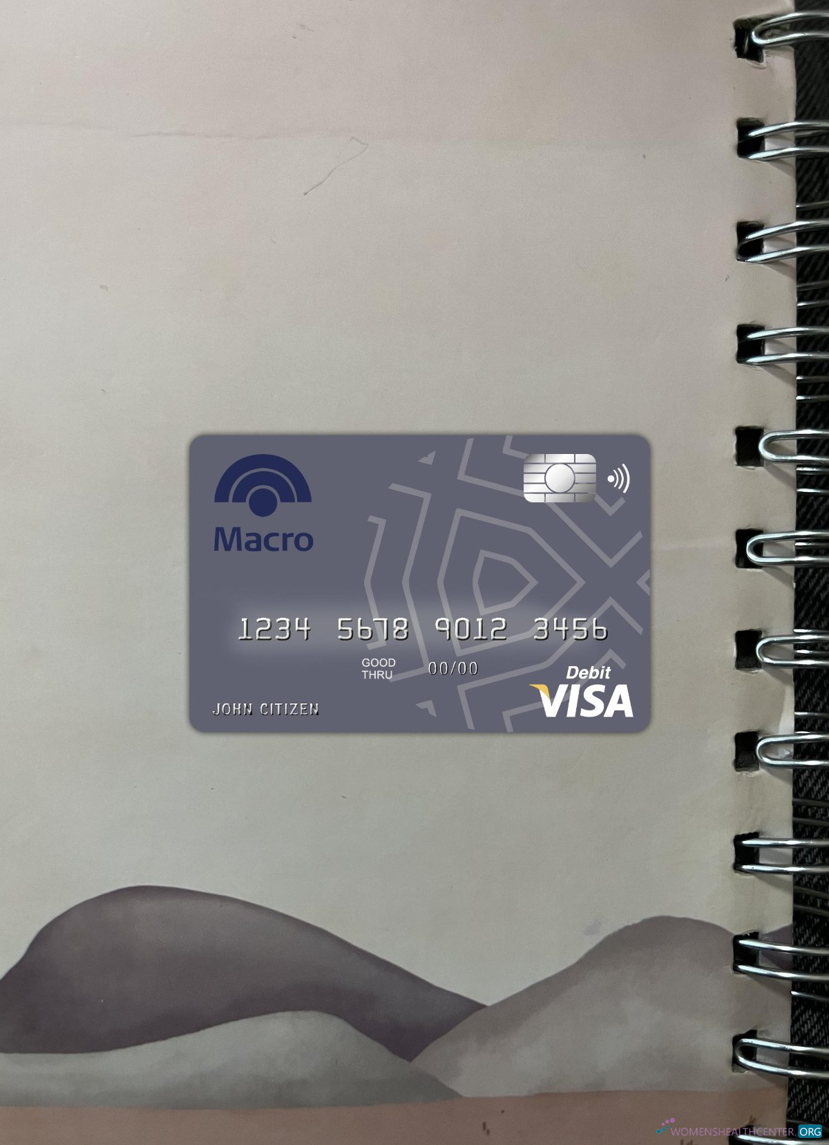 Download Argenitina Banco Macro S.A bank visa card photolook front Photoshop template